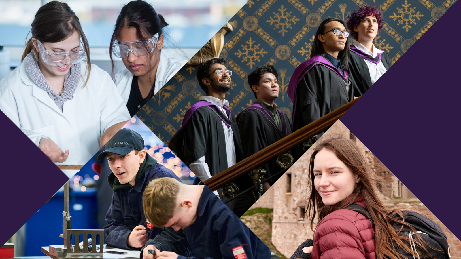 Collage image of students.