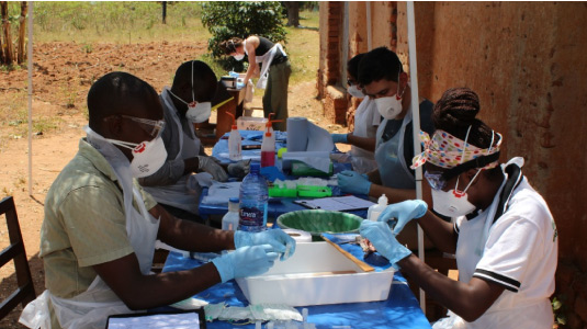 The research team in Uganda